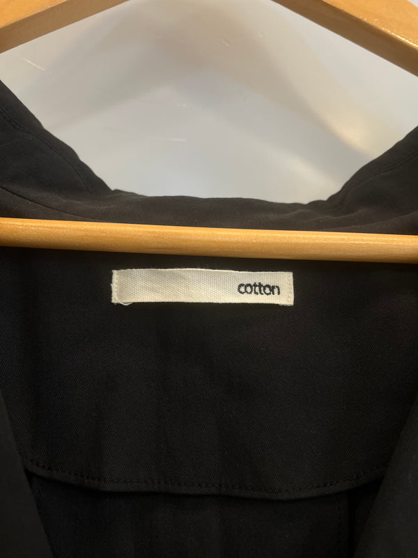 エヴァムエヴァ evam eva wide jacke coat ワイドジャケットコート コットン 日本製 E191T036 ジャケット ブラック サイズ2 101LT-246