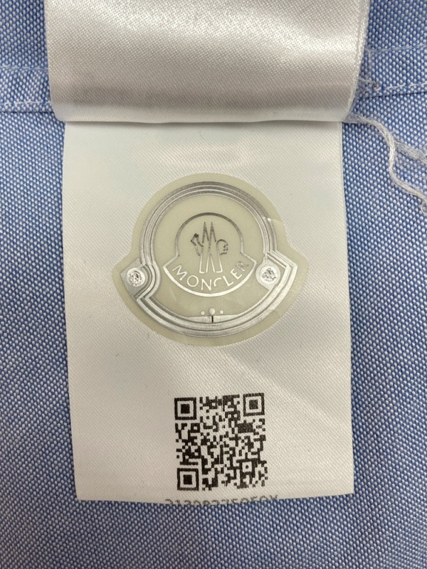 モンクレール MONCLER GAMME BLEU CAMICIA OXFORD BD SHIRT ボタンダウン シャツ 長袖 胸ポケット 青 D13915200420 26525 サイズ 0 長袖シャツ ロゴ ブルー 104MT-1076