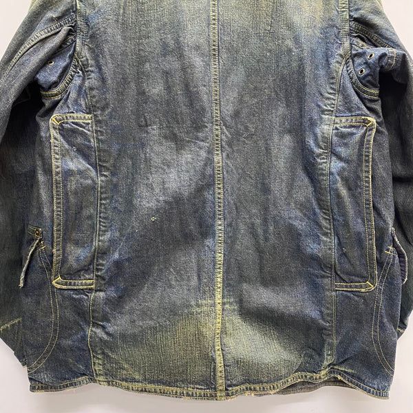 【曜日割引対象外】 キャピタル KAPITAL Kountry BORO Hunting Jacket Field Gun Club Jacket ハンティング カバーオール デニム ジャケット ブルー Mサイズ 201MT-4320 VB