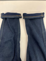 ジュンヤワタナベマン JUNYA WATANABE MAN COMME des GARCONS コムデギャルソン 刺し子 パンツ サルエル インディゴ レザー切替パンツ AD2014 WO-P012  ボトムスその他 ブルー Sサイズ 101MB-766