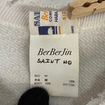 【曜日割引対象外】 セントマイケル SAINT MICHAEL × ベルベルジン BerBerJin 25SS CREW NECK SWEAT YOUNG タグ付き SM-HR8-0000-C38 スウェット ホワイト Mサイズ 201MT-4053 VB