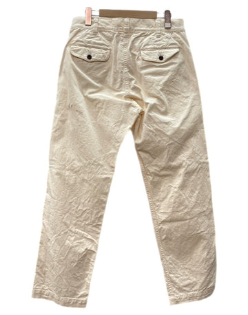 コムデギャルソン COMME des GARCONS HOMME WORK PANTS ワーク パンツ ジップフライ トラウザーズ 白 無地 HM-P018 ボトムスその他 ホワイト Sサイズ 104MB-399