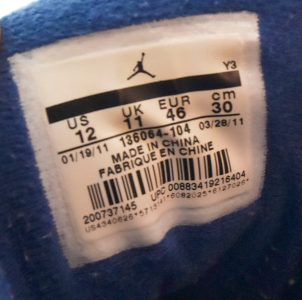 ナイキ NIKE 2011年製 Air Jordan 3 Retro True Blue エアジョーダン3 レトロ トゥルー ブルー 136064-104 メンズ靴 スニーカー ホワイト 30cm 103S-688