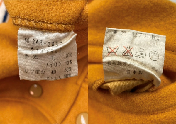 ヒステリックグラマー HYSTERIC GLAMOUR STADIUM JACKET スタジアム ジャケット スタジャン ワッペン アウター 黄 2AB-2930 ジャケット ロゴ イエロー Fサイズ 104MT-2124