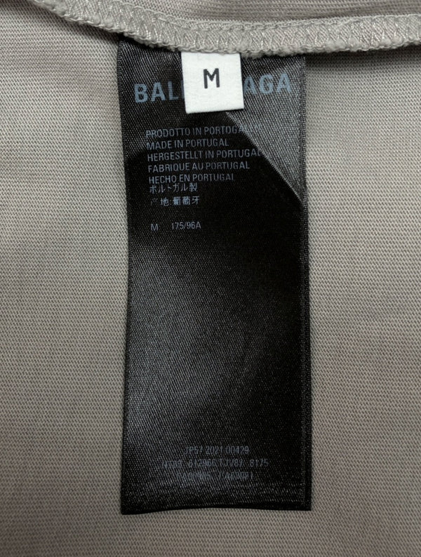 バレンシアガ BALENCIAGA BB CORP MEDIUM FIT T-SHIRT ミディアム フィット Tシャツ 胸ロゴ 半袖 カットソー 薄茶 612966 TJV87 Tシャツ 刺繍 ベージュ Mサイズ 104MT-1182