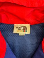 グッチ GUCCI ×THE NORTH FACE ザノースフェイスコラボ 21AW ナイロン切替 ジップパーカー 青 赤 XXL パーカ ブルー 101MT-5254