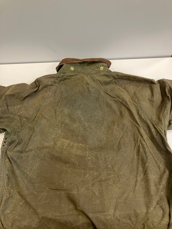 バブアー BARBOUR 90's 90年代 3ワラント GAMEFAIR ゲームフェア ワックス コットン オイルドジャケット ハーフコート VINTAGE ヴィンテージ A123 C38 ジャケット カーキ 101MT-5236