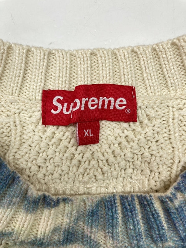 シュプリーム SUPREME 23SS Kurt Cobain Sweater カート コバーン セーター ニット Nirvana ニルヴァーナ 白 セーター 総柄 ホワイト XLサイズ 104MT-605