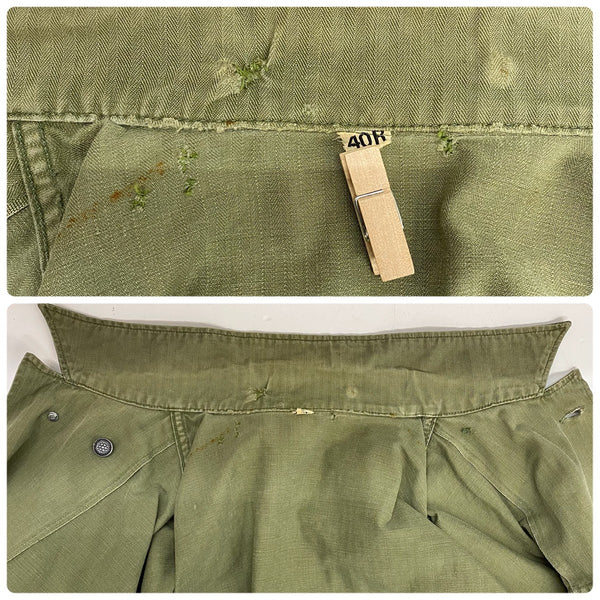 【曜日割引対象外】 ヴィンテージ vintage 40's US.ARMY M-43 HBT JACKET ジャケット カーキ 40Rサイズ 201MT-4757 VB
