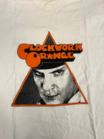 ヴィンテージ vintage Clockwork Orange　時計じかけのオレンジ プリントTシャツ 半袖 白 袖シングル Tシャツ ホワイト Lサイズ 101MT-4929