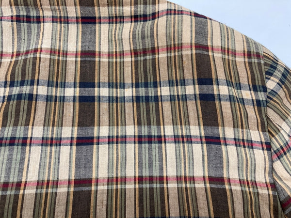 ダブルアールエル RRL 90s 90年代 三ツ星タグ 3B JACKET テーラード センターベント ヴィンテージ VINTAGE ラルフローレン RALPH LAUREN コットン USA製 マドラスチェック ブラウン系 BROWN 茶色 ジャケット マルチカラー Mサイズ 104MT-2033