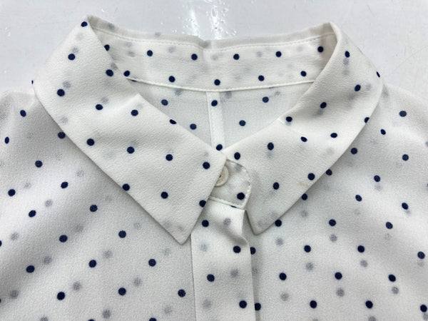 ボーダーズアットバルコニー BORDERS at BALCONY シャツワンピース シフォン シースルー ティアード ONE-PIECE ドット ボーダー 切替 ドレス DRESS WHITE 白 BD2111-3E-13 ワンピース 総柄 ホワイト SIZE36 104LT-111