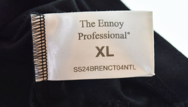 エンノイプロフェッショナル ENNOY 24SS クルーネック Logo ロゴ Tシャツ 黒 SS24BRENCT04NTL Tシャツ ブラック LLサイズ 103MT-2625