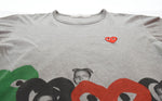 コムデギャルソン COMME des GARCONS PLAY 00'S 08AW クリスマス 限定 OLD Photo Tシャツ グレー 103MT-2660