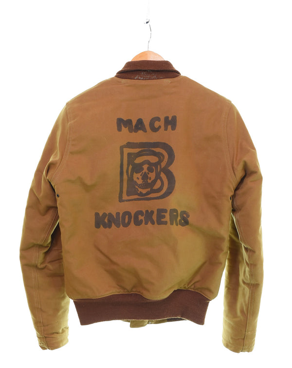 フリーホイーラーズ FREEWHEELERS NAVY FLYING JACKET  37J1 MACH KNOCKERS ネイビーフライングジャケット マッハノッカーズ 38 ジャケット ベージュ 103MT-3127