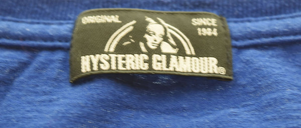 ヒステリックグラマー HYSTERIC GLAMOUR ロゴ プリント 半袖Tシャツ 青 0162CT05 Tシャツ ブルー フリーサイズ 103LT-122