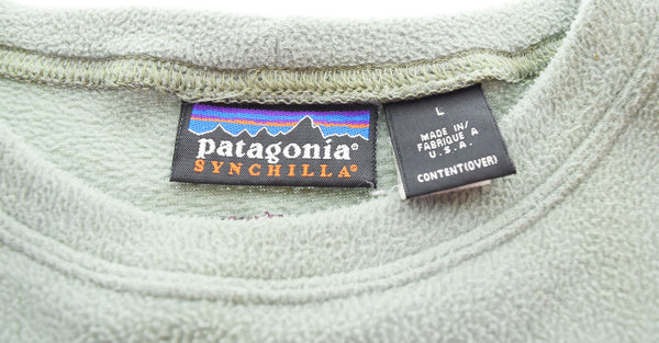 パタゴニア PATAGONIA 90年製 SYNCHILLA シンチラ フリースカットソー 26200 スウェット グリーン 103MT-2642