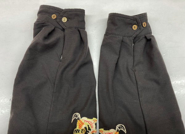 ゴールド GOLD COTTON RAYON VIETNAM JACKET AGED MODEL VIET-NAM MAP ヴェトジャン スーベニア 東洋 アウター 黒 GL15479 ジャケット 刺繍 ブラック XLサイズ 104MT-1145