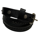 【曜日割引対象外】 【中古】エイチティーシー HTC SOLID BRASS スタッズ ベルト・サスペンダー メンズベルト ブラック 201goods-673 VB