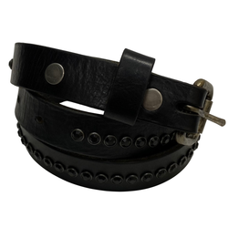 【曜日割引対象外】 【中古】エイチティーシー HTC SOLID BRASS スタッズ ベルト・サスペンダー メンズベルト ブラック 201goods-673 VB