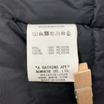 アベイシングエイプ A BATHING APE 中綿 ジャケット ブラック XLサイズ 201MT-4827