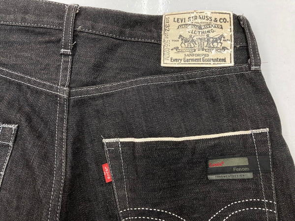 リーバイス Levi's Fenom fragment design フラグメント 505-0207M TALON ペンキステッチ 先染め ブラックデニム 黒 ロゴ デニム ブラック 104MB-273