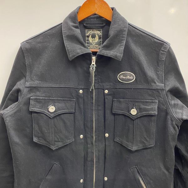 スカルフライト SKULL FLIGHT RIDERS STRETCH DENIM G JACKET ジャケット ブラック 40サイズ 201MT-4694