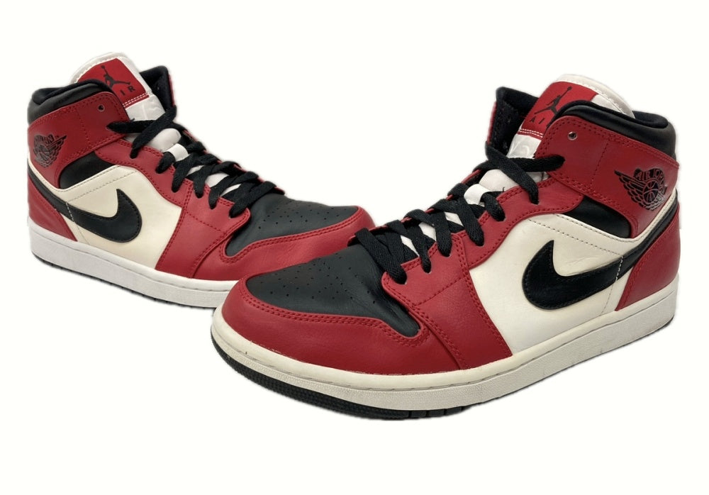 ナイキ NIKE 19年製 AIR JORDAN 1 MID CHICAGO BLACK TOE エアジョーダン ミッド シカゴ ブラック トゥ AJ1  白 赤 黒 554724-069 メンズ靴 スニーカー レッド 28cm 104-shoes554 | 古着通販のドンドンサガール