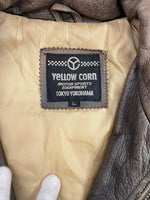 イエローコーン YeLLOW CORN レザージャケット ライダースジャケット シングルライダース バイカー バイク ツーリング 灰色 ジャケット グレー Lサイズ 101MT-5281