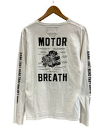 ネイバーフッド NEIGHBORHOOD チャレンジャー CHALLENGER MOTOR BREATH バックプリント ロングスリーブ Tシャツ ロンT ホワイト Mサイズ 101MT-3314