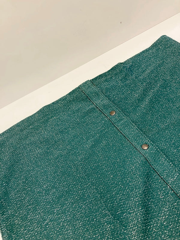 シュプリーム SUPREME Lurex S/S Shirt Green  ルレックス S/Sシャツ ロゴ刺繍 ラメ 半袖シャツ グリーン Lサイズ 101MT-2713