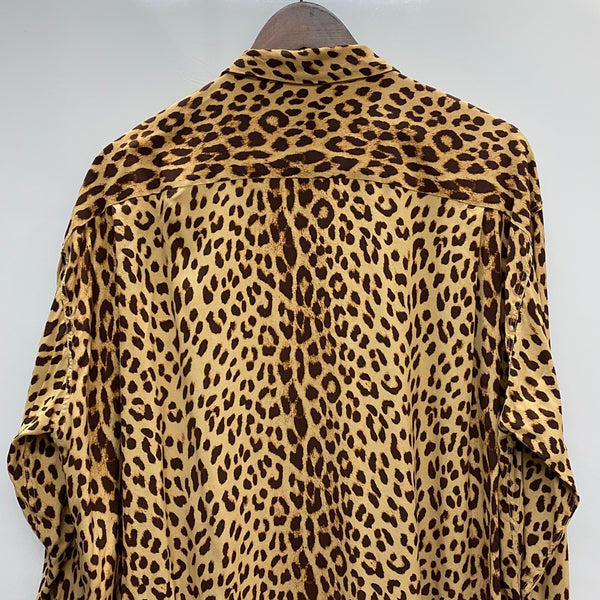 【曜日割引対象外】 スターオブハリウッド STAR OF HOLLYWOOD 長袖 レーヨン オープンカラーシャツ SH29489 長袖シャツ ブラウン XXLサイズ 201MT-4476 VB