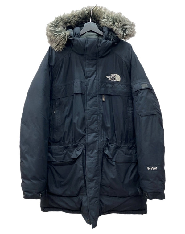 ザノースフェイス THE NORTH FACE MCMURDO PARKA マクマード パーカ HyVent ダブルジップ フード ファー アウトドア アウター ジャケット 黒 ジャケット ロゴ ブラック XLサイズ 104MT-1866