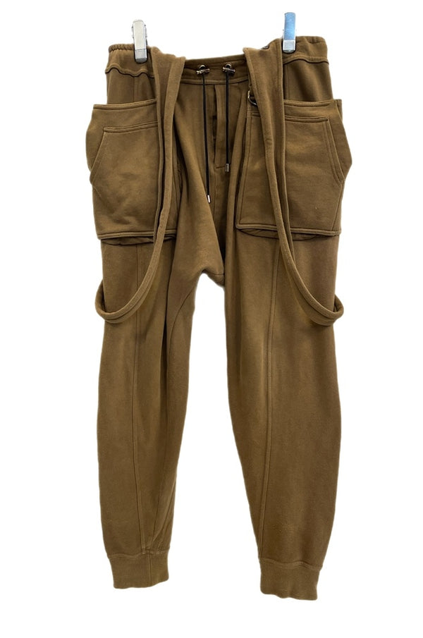 バルマン BALMAIN スウェットパンツ サスペンダーパンツ サルエルパンツ  S6HJ500C820 ボトムスその他 ブラウン SSサイズ XS 101MB-643