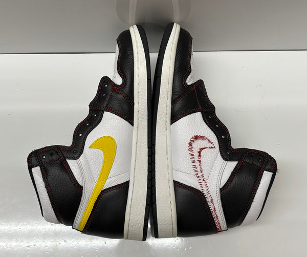 ナイキ NIKE エアジョーダン1 ハイ OG デファイアント "ブラック/イエロー/ジムレッド" Air Jordan 1 High OG Defiant "Black/Yellow/Gym Red" CD6579-071  メンズ靴 スニーカー ブラック 27.5cmサイズ 201-shoes1074