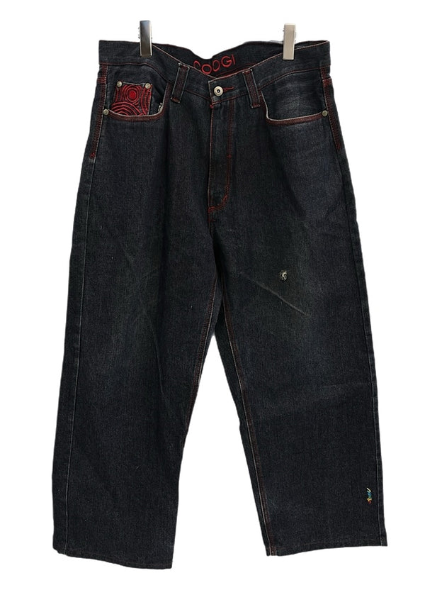 クージー COOGI ポケット刺繍 デニムパンツ ジーンズ ジーパン インディゴ デニム ネイビー W38×L33 101MB-585