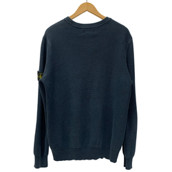 ストーンアイランド STONE ISLAND Ripped Cotton Knit 7615550D8 V0024 セーター ブルー Lサイズ 201MT-3560