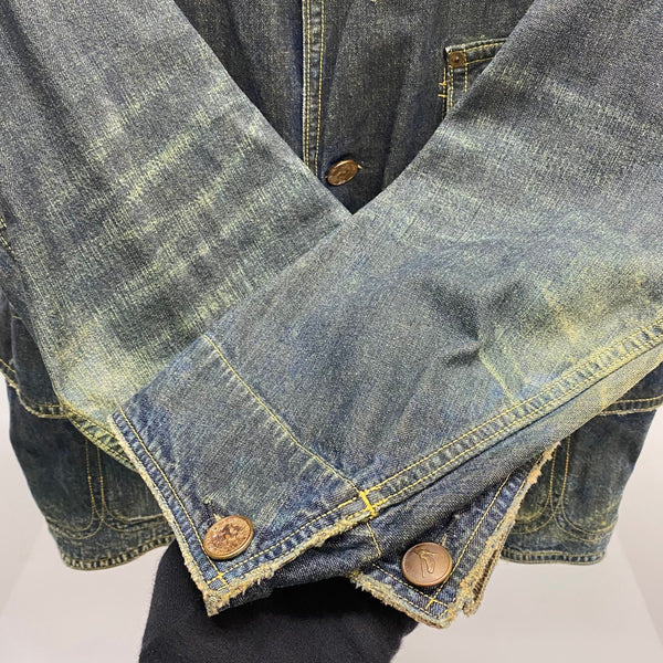 【曜日割引対象外】 キャピタル KAPITAL Kountry BORO Hunting Jacket Field Gun Club Jacket ハンティング カバーオール デニム ジャケット ブルー Mサイズ 201MT-4320 VB