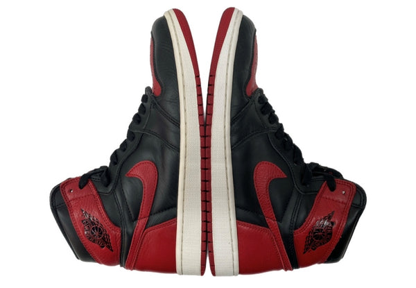 ナイキ NIKE 16年製 AIR JORDAN 1 RETRO HIGH OG BRED エア ジョーダン レトロ ハイ ブレッド AJ1 赤 黒 555088-001 メンズ靴 スニーカー ブラック 27cm 104S-713