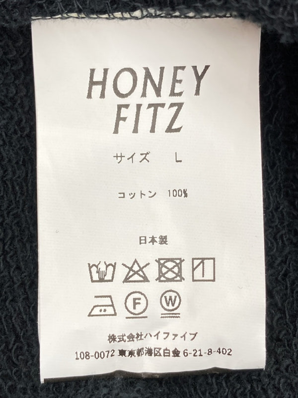 ハニーフィッツ HONEY FITZ Pullover Logo Parka プルオーバー ロゴ パーカー フーディー 黒 パーカ ワンポイント ブラック Lサイズ 104MT-571