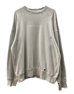 シュタイン stein 22AW OVERSIZED REBUILD SWEAT LS オーバーサイズ リビルド スウェット トレーナー 加工 クリーム 薄茶 st.441 スウェット プリント ベージュ Sサイズ 104MT-1640