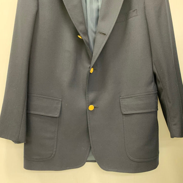 ブルックスブラザーズ Brooks Brothers 90's ３つボタン 金ボタン 紺 ブレザー USA製 ジャケット ネイビー 40サイズ 201MT-4246