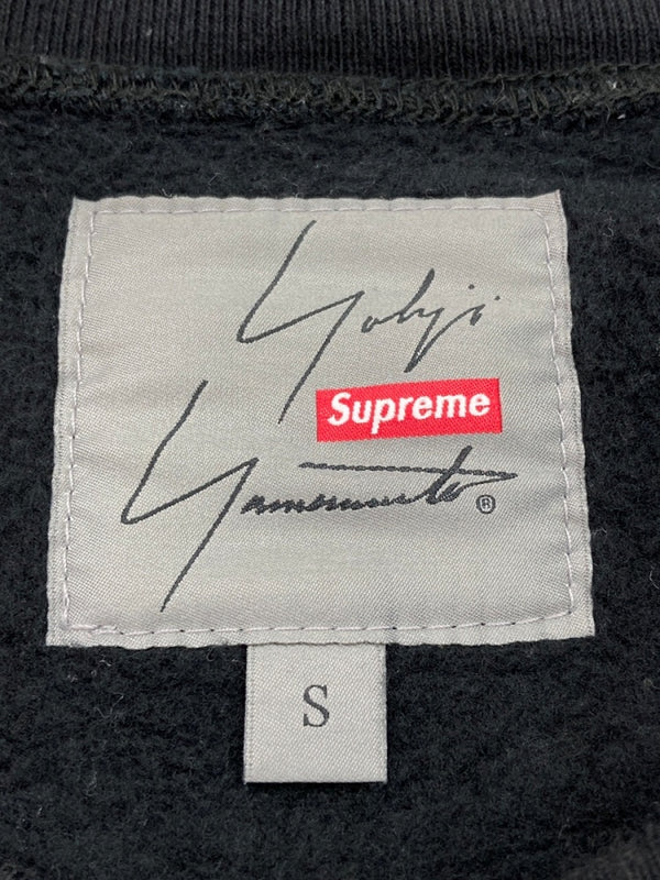 シュプリーム SUPREME × yohji yamamoto ヨウジヤマモト crewneckクルーネック スウェット 黒 スウェット ロゴ ブラック Sサイズ 104MT-2204