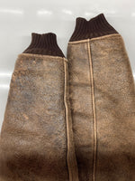 アビレックス AVIREX B-6 FLIGHT JACKET フライト ジャケット ムートン ボア ボンバー ジップアップ 軍用 アウター 茶 サイズ 34 ジャケット 無地 ブラウン 104MT-1810