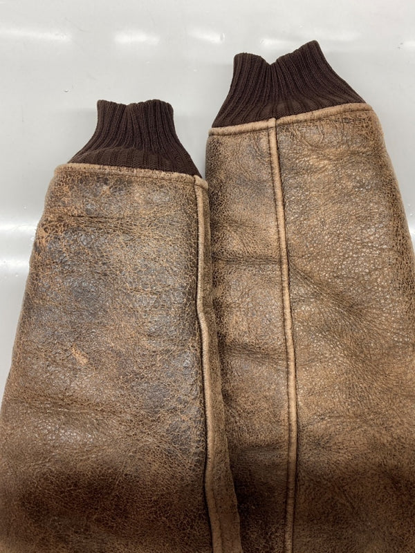 アビレックス AVIREX B-6 FLIGHT JACKET フライト ジャケット ムートン ボア ボンバー ジップアップ 軍用 アウター 茶 サイズ 34 ジャケット 無地 ブラウン 104MT-1810