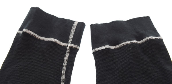 アンセルム ANCELLM DAMAGE WAFFLE CREW LS T-SHIRT長袖Tシャツ ANC-CT134 2 ロンT ブラック 103MT-3380