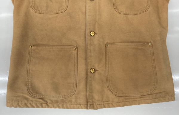 カーハート Carhartt MICHIGAN CHORE COAT ミシガン チョア コート ダック カバーオール 裏ブランケット ボタン アウター ジャケット 薄茶 サイズ 40 ジャケット ロゴ ベージュ 104MT-1879