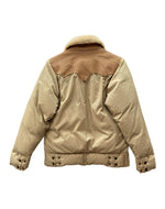 ロッキーマウンテンフェザーベッド Rocky Mountain Featherbed RM CHRISTY JACKET クリスティ ジャケット ダウン ダブルジップ 襟ボア 切替え アウター 薄茶 450-472-22 サイズ 36 ジャケット 無地 ベージュ 104MT-1443