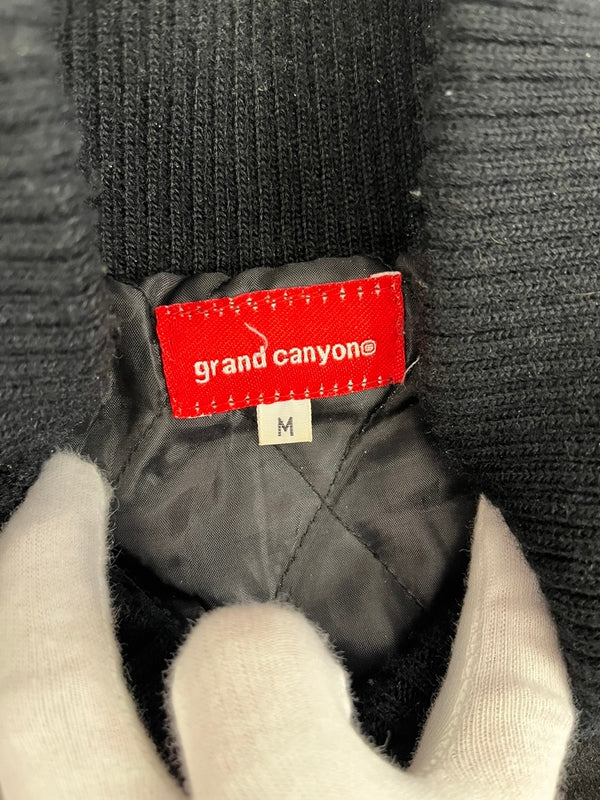 グランドキャニオン GDC 90s 00s 初期 grand canyon 2000 スタジャン レザー ウール切り替え 裏原 ヴィンテージ 黒 ジャケット ブラック Mサイズ 101MT-5197