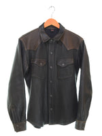 フラットヘッド THE FLAT HEAD ディアスキンレザーシャツ 鹿革